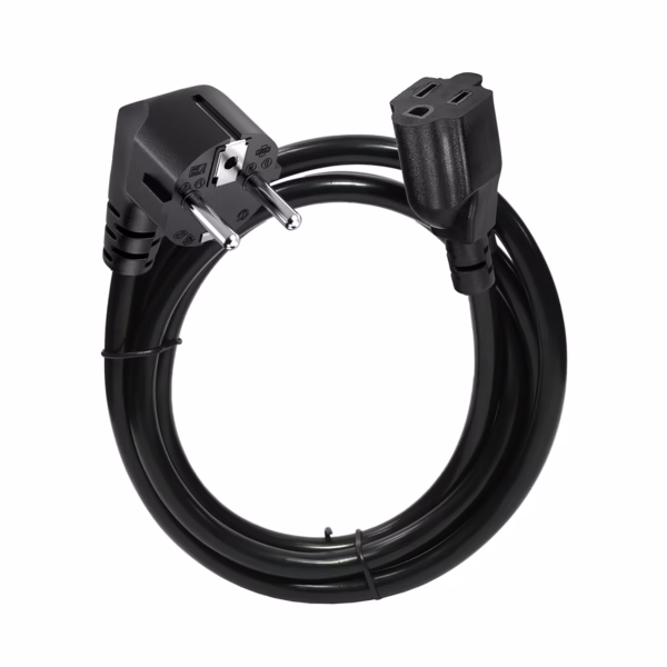 Extensión Cable Poder Schuko a NEMA 5-15R 1.8M 16AWG 220V 10A NETCOM PE-AC0011, Extensión Cable Poder Enchufe Schuko a Tomacorriente Americanoen HD Multimedia PERU SAC