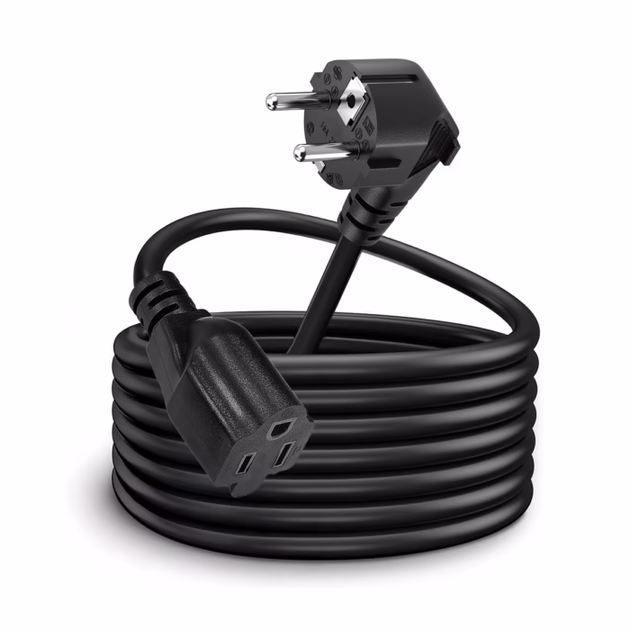 Extensión Cable Poder Schuko a NEMA  R M AWG V A NETCOM PE AC Extensión Cable Poder Enchufe Schuko a Tomacorriente Americanoen HD Multimedia PERU SAC