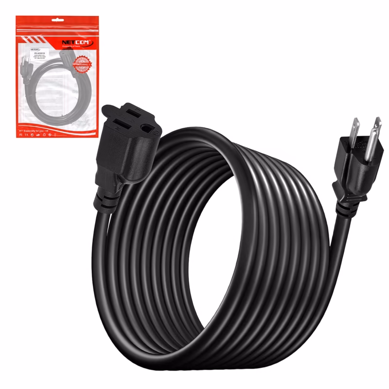 Extensión Cable de Poder NEMA  P a NEMA  R MT AWG A  Cobre NETCOM PE AC