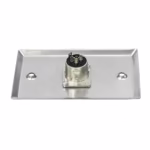 Faceplate Metálico XLR Hembra (Canon) 3-PIN NETCOM PE-XLR101, Placa de Pared con Conector Canon Hembra, Faceplate Metálico XLR Hembra de acero inoxidable Netcom PE-XLR101 entrada de micrófono en HD Multimedia PERU SAC