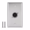 Faceplate Metálico XLR Macho (Canon) 3-PIN NETCOM PE-XLR001________ Faceplate Metálico XLR Macho (Canon) 3-PIN NETCOM PE-XLR001, Faceplate Metálico XLR Macho de acero inoxidable Netcom PE-XLR001, Faceplate XLR, Placa XLR para empotrar, en HD Multimedia PERU SAC
