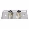 Faceplate de  XLR Macho Metálico Canon  PIN NETCOM PE XLR Placa de Pared con  Canon Macho Faceplate Doble XLR Macho Metálico Acero Inoxidable Netcom PE XLR en HD Multimedia PERU SAC