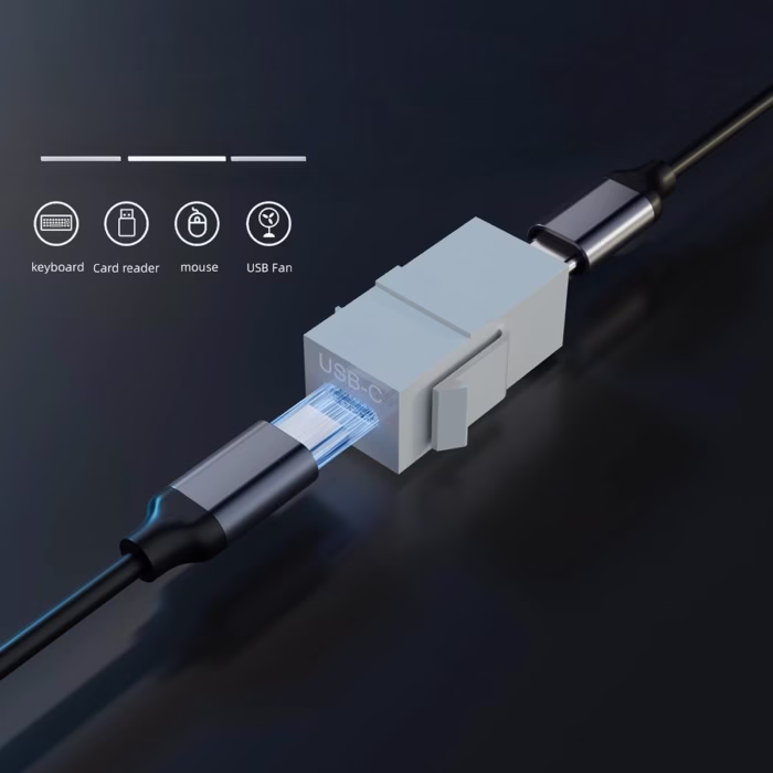 Jack Keystone USB C Hembra a Hembra ° Finder TM USB C C Blanco JACK USB C Keystone USB Type C en HD Multimedia PERU SAC