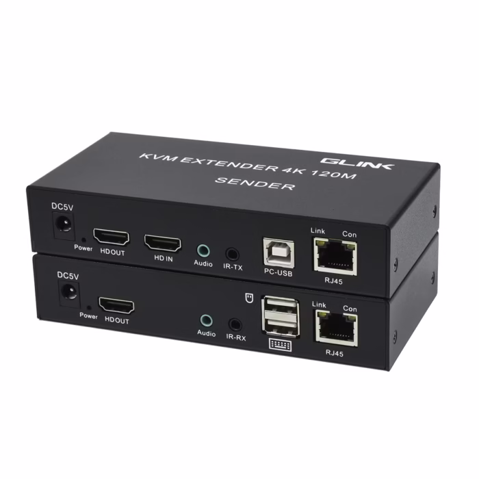 KVM Extender HDMI con USB de MT por UTP Glink GL  | Teclado Mouse Audio y Video por Cable LAN a Largas Distancias Extensor de Video Audio Teclado y Mouse por cable LAN en HD Multimedia PERU SAC