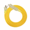 Extensión Eléctrica Vulcanizada 3 Metros 3 Tomas American NET GP-249-3M, Enchufe plano de extensión eléctrica amarilla 18AWG American NET en HD Multimedia PERU SAC