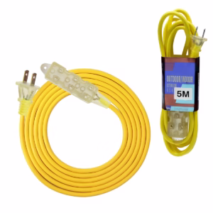 Extensión Eléctrica Vulcanizada 5 Metros 3 Tomas American NET GP-249-5M, Extensión Eléctrica Vulcanizada 5 metros amarilla American NET GP-249-5M con 3 tomas en HD Multimedia PERU SAC