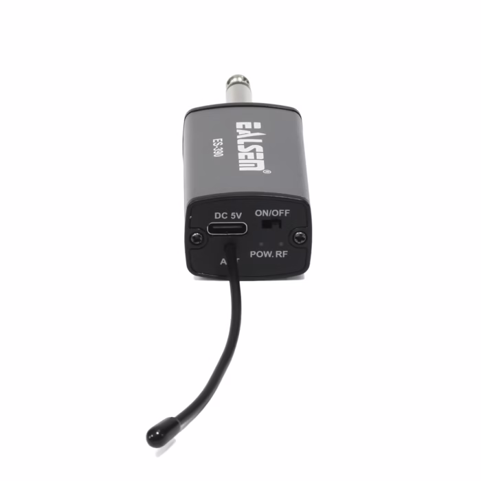 Micrófono Solapero Inalámbrico Recargable EALSEM ES  UHF Alcance de  Metros con Vincha y Solapa Micrófono de vincha inalámbrico UHF Ealsem conectado a receptor recargable en HD Multimedia PERU SAC