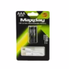 Pack 2 Pilas Recargables AAA Li-ion 1.5V USB-C MaxDay MD-99022 de 660mWh, Blister de 2 baterías AAA Litio 1.5V MaxDay MD-99022 para control remoto en HD Multimedia PERU SAC