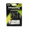 Pack 4 Pilas Recargables AAA Li-ion 1.5V USB-C MaxDay MD-99023 660mWh, Baterías AAA Litio 1.5V MaxDay ideales para control remoto y juguetes en HD Multimedia PERU SAC