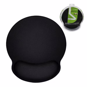 Pad Mouse Ergonómico con Gel Descanso Muñeca Delcom DL-PMG002BK Negro, Mouse pad ergonómico Delcom 25cm para oficina y prevención de túnel carpiano en HD Multimedia PERU SAC