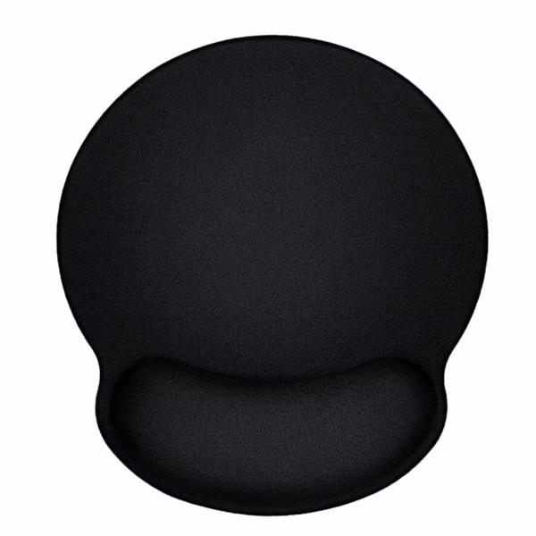 Pad Mouse Ergonómico con Gel Descanso Muñeca Delcom DL-PMG002BK Negro, Mouse pad ergonómico Delcom 25cm para oficina y prevención de túnel carpiano en HD Multimedia PERU SAC