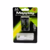 Pack 2 Pilas AA Recargables Li-ion 1.5V USB-C 2200mWh MaxDay MD-99020, Blister de 2 baterías AA Litio 1.5V MaxDay MD-99020 en HD Multimedia PERU SAC
