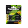 Pack 2 Baterías Recargables 18650 MaxDay 8800mAh 3.7V Li-ion MD-90567, Pack de 2 Baterías Recargables 18650 MaxDay 8800mAh 3.7V en HD Multimedia PERU SAC