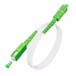 Cable Internet Fibra Óptica 2M para Router SC-APC a SC-APC Lancom OFK-KZ-S2-SA-SA-25-W-2-RJ1L, Conexión de cable de fibra óptica blanco a módem de internet Movistar Claro Win en HD Multimedia PERU SAC