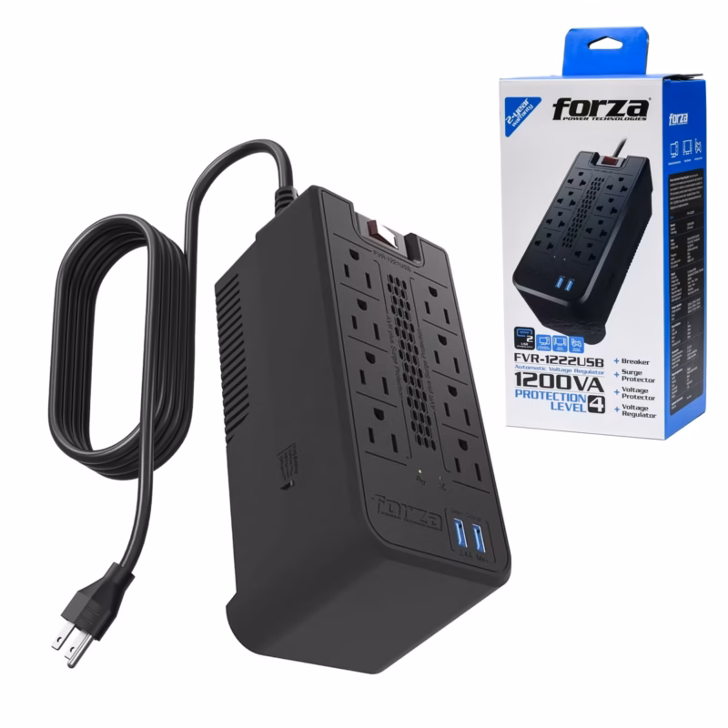 Estabilizador Forza W VA con  USB FVR USB Protección Total para tus Equipos Electrónicos