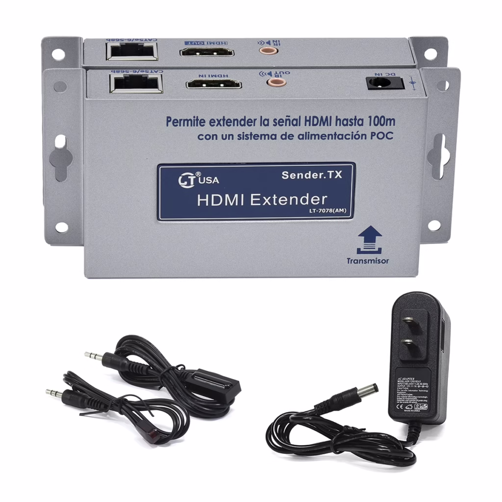 Extender HDMI  Metros PoC LT USA LT AM | pHz Baja Latencia a largas distancias extensor hdmi poc mt infraestructura it hd multimedia peru sac