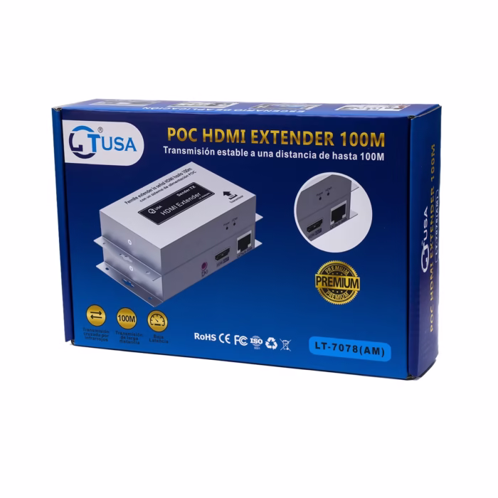 Extender HDMI  Metros PoC LT USA LT AM | pHz Baja Latencia a largas distancias extensor hdmi poc mt infraestructura it hd multimedia peru sac