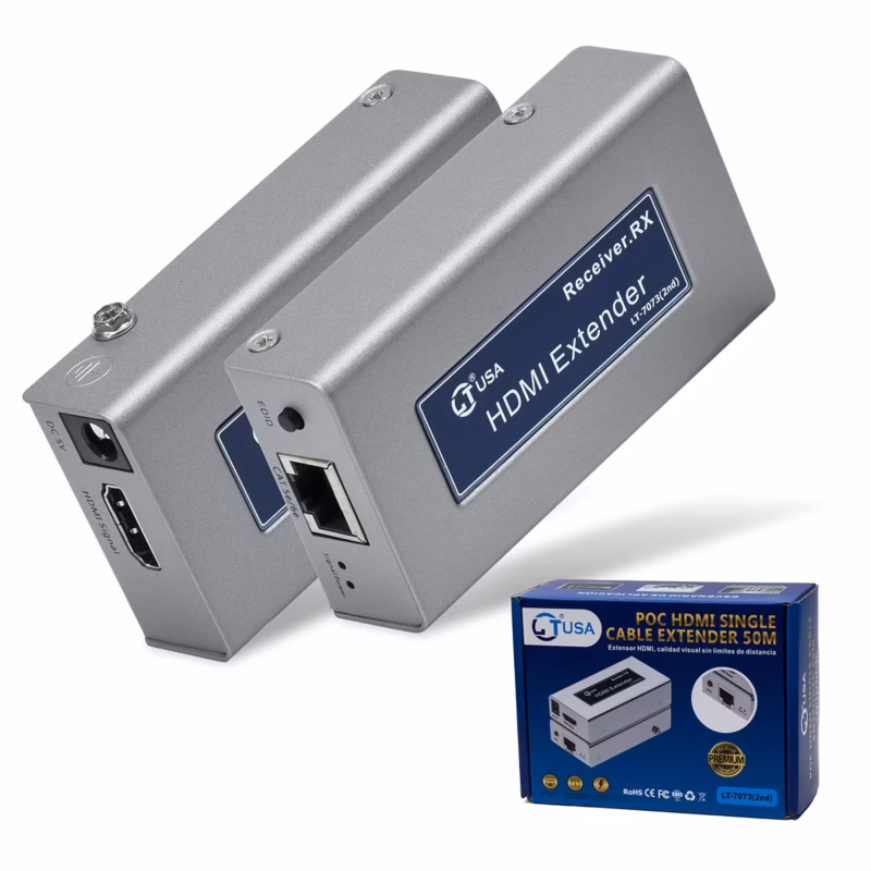 Extender HDMI  Metros Cat PoC LT USA LT  Transmisión Full HD para Cámaras y DVR
