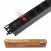 Power Rack Schuko 8 Tomas 1RU 2 Metros 16AWG LT USA LT-PDU-8TA-EU, PDU-1RU-Schuko-aluminio-resistente-HD-Multimedia-PERU-SAC