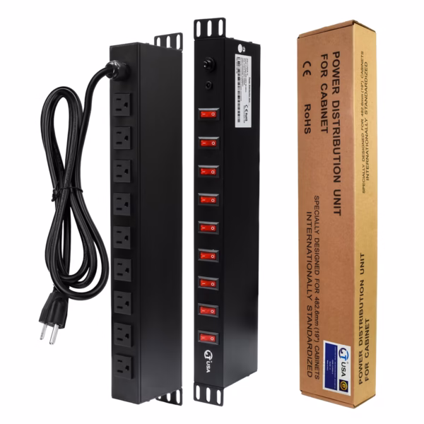 Power Rack PDU 9 Tomas con Switch Independiente 1RU LT USA LT-PDU9-14
