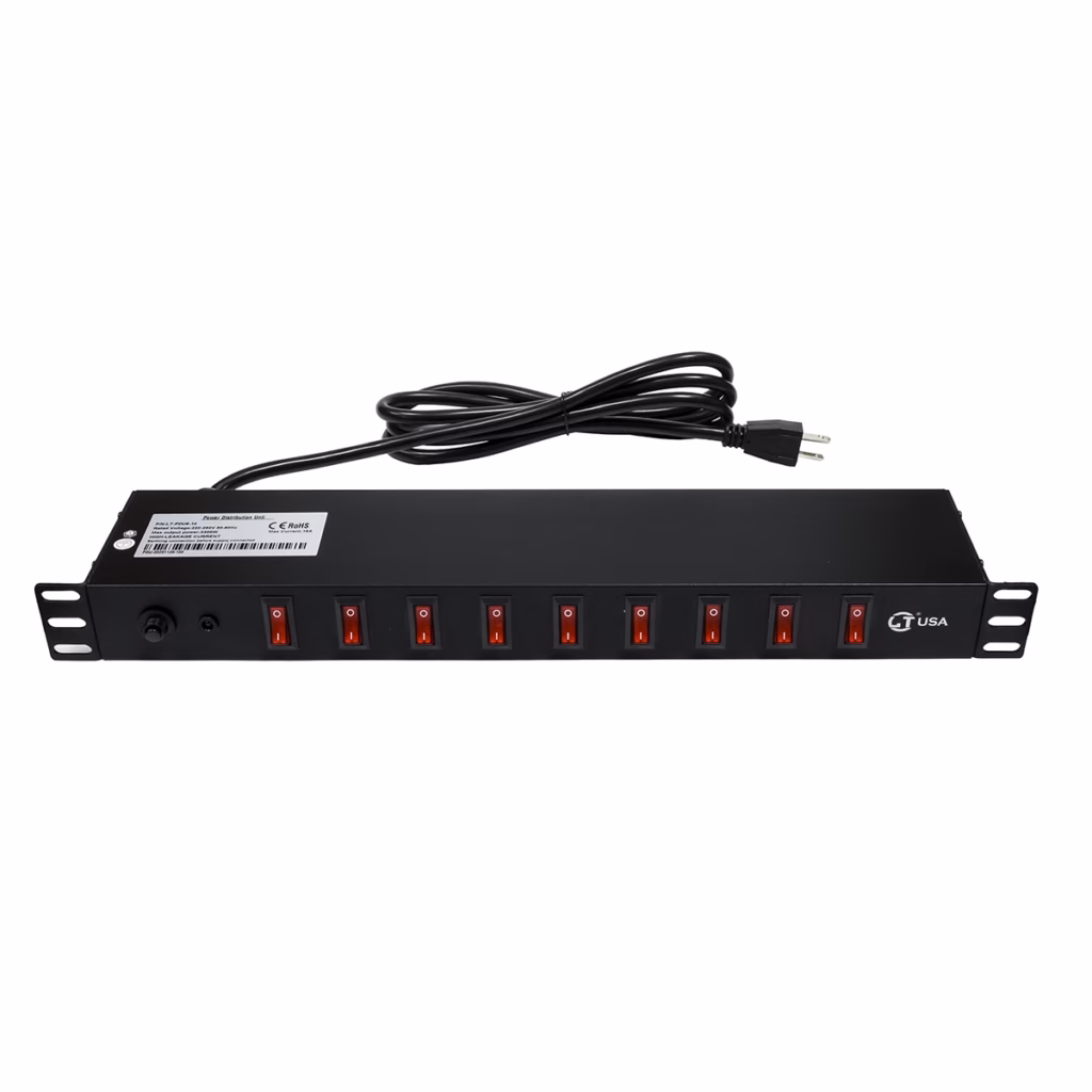 Power Rack PDU  Tomas con Switch Independiente RU LT USA LT PDU  Regleta de  salidas montada en gabinete de servidores con cable AWG en HD Multimedia PERU SAC