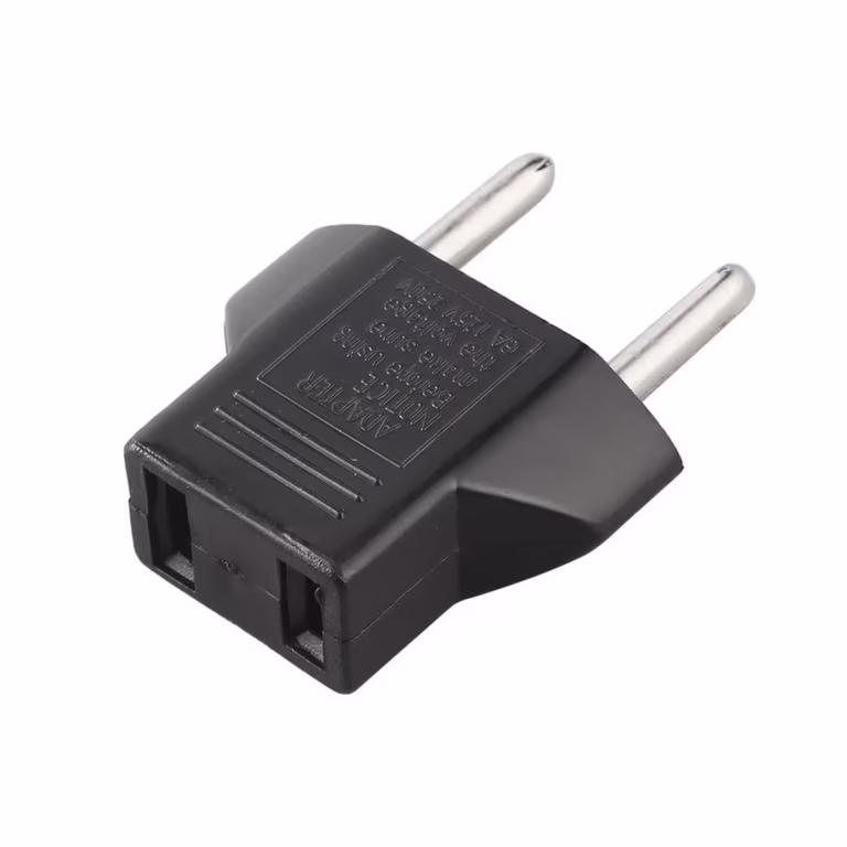 Adaptador de Enchufe Plano a Redondo High Full Max ZZ-AD-50 | Negro 250V 6ª, distribuído en HD Multimedia PERU SAC