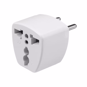 Adaptador de Enchufe Universal a Redondo High Full Max ZZ-AD-21 | 250V 10A Blanco, Distribuído en HD Multimedia PERU SAC
