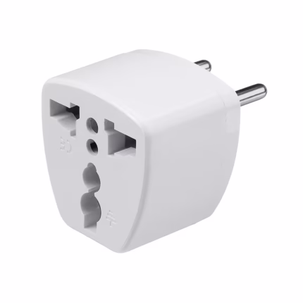 Adaptador de Enchufe Universal a Redondo High Full Max ZZ-AD-21 | 250V 10A Blanco, Distribuído en HD Multimedia PERU SAC