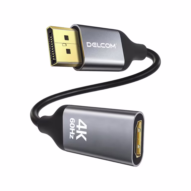 DisplayPort a HDMI 4K 60Hz Delcom DL-ADPHD-01 Premium | Ultra HD HDR para Monitor y TV Distribuído en HD Multimedia PERU SAC