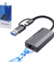 Adaptador USB C a LAN de  Gbps Glink GL  Adaptador USB a RJ de G Distribuído en HD Multimedia PERU SAC