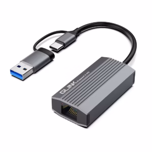 Adaptador USB-C a LAN de 2.5 Gbps Glink GL-061, Adaptador USB a RJ45 de 2.5G, Distribuído en HD Multimedia PERU SAC