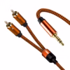 Cable de Audio MiniPlug a  RCA  Metros PRO Series PS  MT Enmallado Premium Distribuído en HD Multimedia PERU SAC