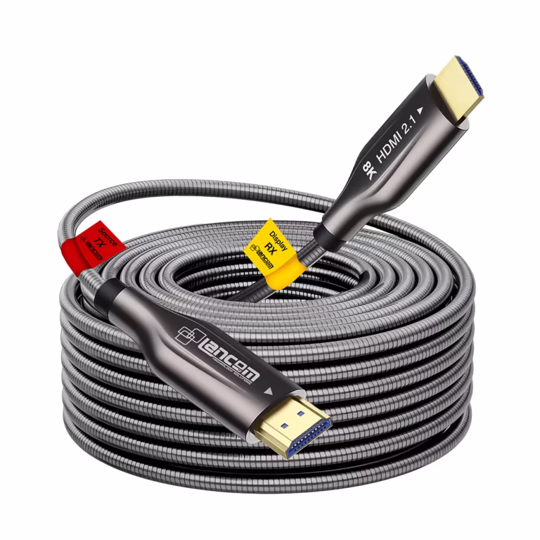 Cable HDMI 8K Lancom 10M Blindado Fibra Óptica v2.1 | 48Gbps | eARC y HDR+ | LTS-AOC8K-M-10M Distribuído en HD Multimedia PERU SAC