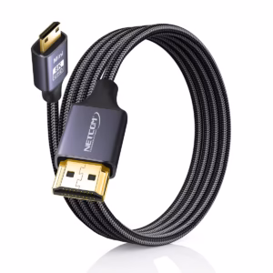 Cable Mini HDMI 8K NETCOM PE-HD0802 de 1.8 Metros y Calidad Premium, Distribuído en HD Multimedia PERU SAC