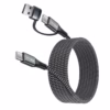 Cable USB C a USB C  Metros High Full Max HFM HG M | con Adaptador USB A | Enmallado y W Distribuído en HD Multimedia PERU SAC