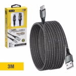 Cable USB C de  Metros High Full Max HFM CB M de W Carga Rápida y Enmallado distribuído en HD Multimedia PERU SAC
