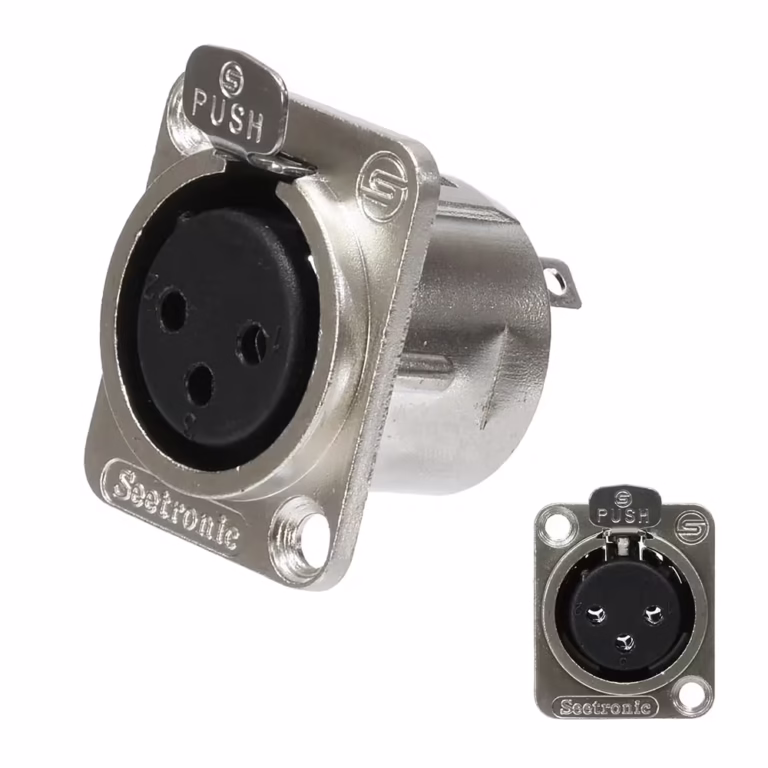 Conector Canon Hembra de Chasis SEETRONIC K3F2C Metal Housing vendido en HD Multimedia PERU SAC