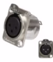 Conector Canon Hembra de Chasis SEETRONIC KFC Metal Housing vendido en HD Multimedia PERU SAC