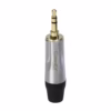 Conector MiniPlug TRS Estéreo Connex GBHJ CH BK Plateado para Soldar Distribuído en HD Multimedia PERU SAC