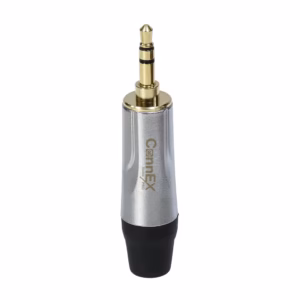 Conector MiniPlug TRS Estéreo Connex GBHJ-04CH-BK Plateado para Soldar, Distribuído en HD Multimedia PERU SAC