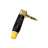 Conector MiniPlug TRS Estéreo  Grados Connex GWDJ BK YE Negro Amarillo para Soldar distribuído en HD Multimedia PERU SAC