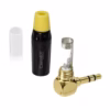 Conector MiniPlug TRS Estéreo  Grados Connex GWDJ BK YE Negro Amarillo para Soldar distribuído en HD Multimedia PERU SAC