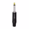 Conector Plug Mono Connex GNYJ BK BK con Pin Dorado Metal Black para Soldar | Audio Profesional de Calidad Distribuído en HD Multimedia PERU SAC