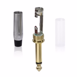 Conector Plug TS Connex GWDJ CH BK Dorado Metálico Profesional