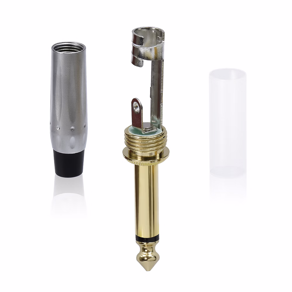 Conector_Plug_TS_Connex_GWDJ 01CH BK_Dorado_Case_Metálico___02___Accesorios HD Multimedia PERU SAC Conector Plug TS Connex GWDJ CH BK Dorado Metálico Profesional Distribuído en HD Multimedia PERU SAC