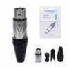 Conector XLR Canon Hembra Connex GSDX CH BK de Zinc Cromado con  Pin Dorado para Soldar
