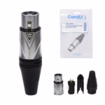 Conector XLR Canon Macho Connex GXDX BK Negro con  Pin Dorado para Soldar
