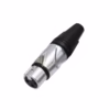 Conector XLR Canon Hembra Connex GSDX CH BK de Zinc Cromado con  Pin Dorado para Soldar