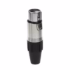 Conector XLR Canon Hembra Connex GSSX FSR Gold Plated  PIN y Carcasa de Acero para Micrófono y Audio Profesional