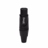 Conector XLR Canon Hembra Connex GXDX BK  Pin Dorado para Soldar | Color Negro Distribuído en HD Multimedia PERU SAC